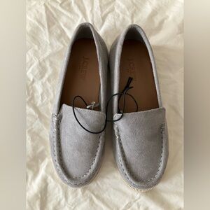 J. Crew Gray Suede Slip-On Loafers